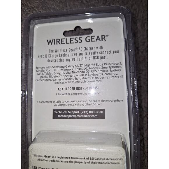 AC Charger With Sync & Charger Cable MICRO USB DEVICES White - Picture 3 of 4